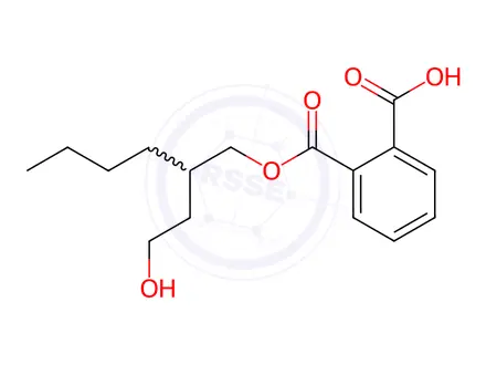 Chemical structure of Mono(2-​(2-​hydroxyethyl)​hexyl) Phthalate