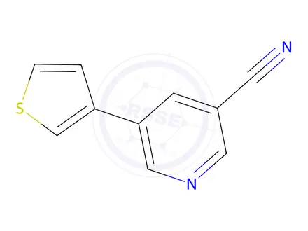 Chemical structure of 5-(Thiophen-3-yl)pyridine-3-carbonitrile