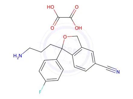 Chemical structure of N-Didesmethyl Citalopram (Oxalate Salt)