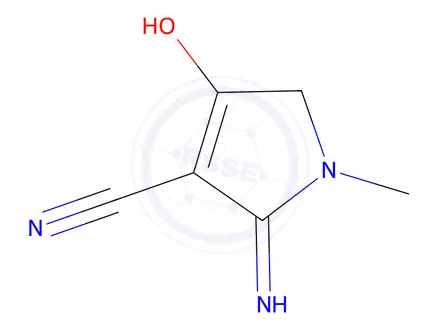 Chemical structure of 2-Amino-1-methyl-4-oxo-4,5-dihydro-1h-pyrrole-3-carbonitrile