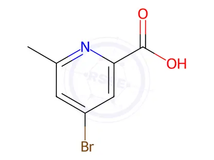 Chemical structure of 4-Bromo-6-methyl-pyridine-2-carboxylic Acid