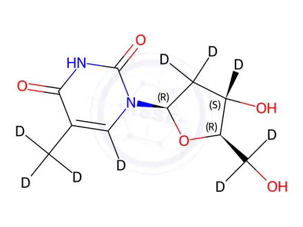 Chemical structure of Thymidine-d9