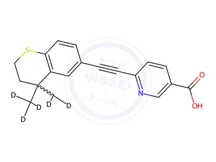 Chemical structure of Tazarotenic Acid-d6