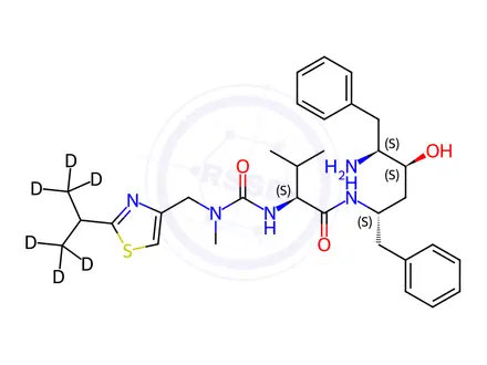 Chemical structure of Desthiazolylmethyloxycarbonyl Ritonavir-d6
