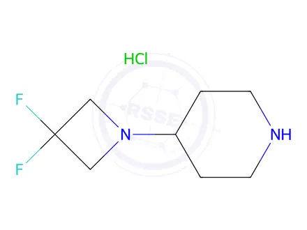 Chemical structure of 4-(3,3-Difluoroazetidin-1-yl)piperidine hydrochloride