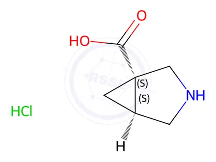 Chemical structure of (1S,5S)-3-Azabicyclo[3.1.0]hexane-1-carboxylic acid hydrochloride