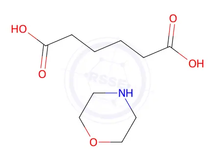 Chemical structure of adipic acid, compound with morpholine
