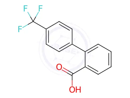 Chemical structure of 4’-(Trifluoromethyl)-2-biphenylcarboxylic Acid