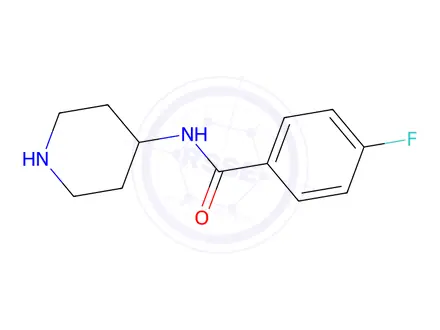 Chemical structure of 4-Fluoro-N-(piperidin-4-yl)benzamide