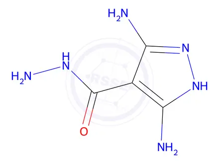 Chemical structure of 3,5-Diamino-1H-pyrazole-4-carbohydrazide