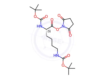 Chemical structure of Boc-Lys(Boc)-OSu
