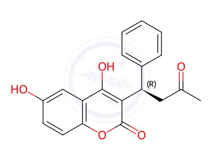 Chemical structure of (R)-6-Hydroxy Warfarin