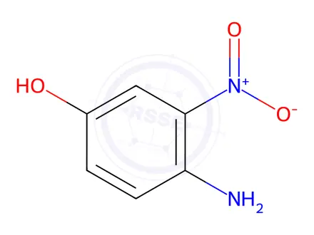 Chemical structure of 4-Amino-3-nitrophenol