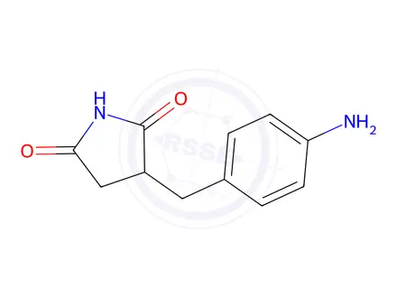 Chemical structure of 3-[(4-aminophenyl)methyl]pyrrolidine-2,5-dione