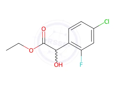 Chemical structure of Ethyl 4-chloro-2-fluoro-α-hydroxybenzeneacetate