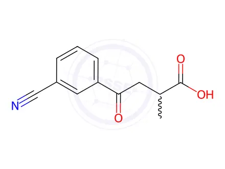Chemical structure of 4-(3-Cyanophenyl)-2-methyl-4-oxobutyric acid