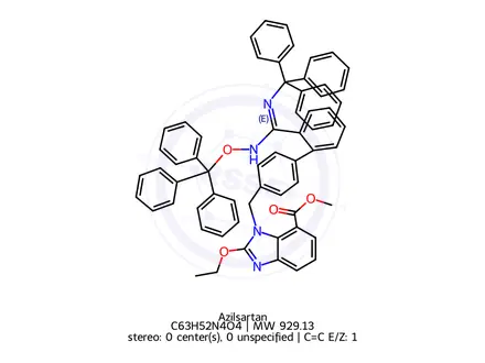 Chemical structure of Azilsartan Related Compound (1675221-56-3)