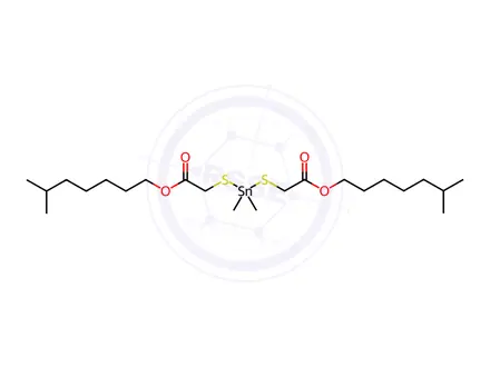 Chemical structure of BIS(ISOOCTYLTHIOGLYCOLATE)DIMETHYLTIN