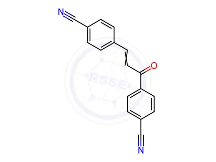 Chemical structure of 4,4'-(3-Oxoprop-1-ene-1,3-diyl)dibenzonitrile
