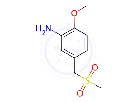 Chemical structure of 2-Methoxy-5-((methylsulfonyl)methyl)aniline