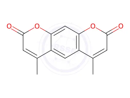 Chemical structure of 4,6-Dimethyl-2H,8H-pyrano[3,2-g]chromene-2,8-dione