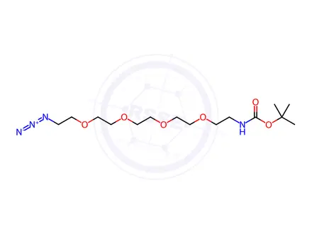 Chemical structure of t-Boc-N-Amido-PEG4-azide