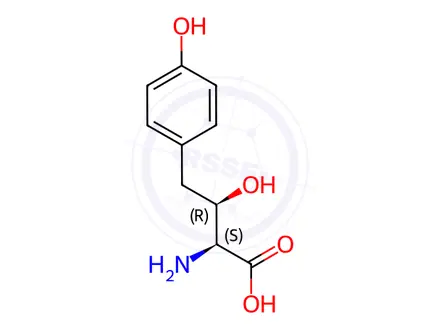 Chemical structure of (2S,3R)-2-Amino-3-Hydroxy-4-(4-Hydroxyphenyl)Butanoic