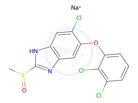 Chemical structure of Triclabendazole sulfoxide(Sodium)