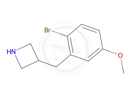 Chemical structure of 3-(2-Bromo-5-methoxybenzyl)azetidine