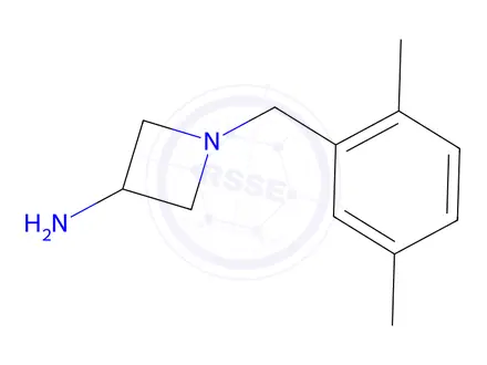 Chemical structure of 1-[(2,5-dimethylphenyl)methyl]azetidin-3-amine