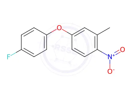 Chemical structure of Benzene, 4-(4-fluorophenoxy)-2-methyl-1-nitro-