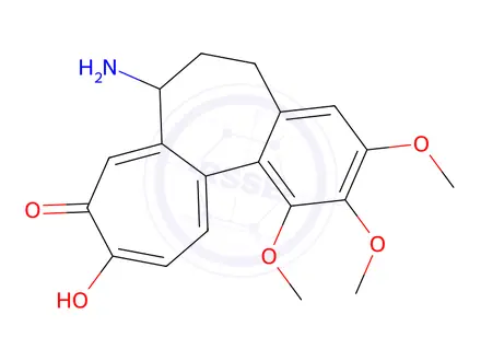 Chemical structure of 7-Amino-6,7-dihydro-9-hydroxy-1,2,3-trimethoxy-benzo[a]heptalen-10(5H)-one