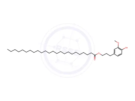 Chemical structure of Tetracosanoic acid, 3-(4-hydroxy-3-methoxyphenyl)propyl ester