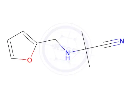 Chemical structure of 2-[(furan-2-ylmethyl)amino]-2-methylpropanenitrile