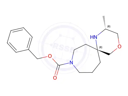 Chemical structure of Benzyl (2R,6R)-2-methyl-4-oxa-1,9-diazaspiro[5.6]Dodecane-9-carboxylate