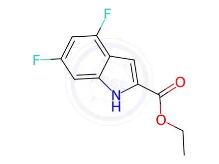 Chemical structure of Ethyl 4,6-Difluoro-1H-indole-2-carboxylate