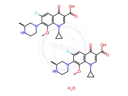 Chemical structure of Gatifloxacin Hemihydrate