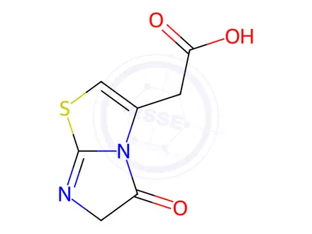 Chemical structure of 2-(5-Oxo-5,6-dihydroimidazo[2,1-b]thiazol-3-yl)acetic acid