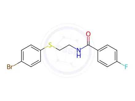 Chemical structure of N-{2-[(4-bromophenyl)sulfanyl]ethyl}-4-fluorobenzamide