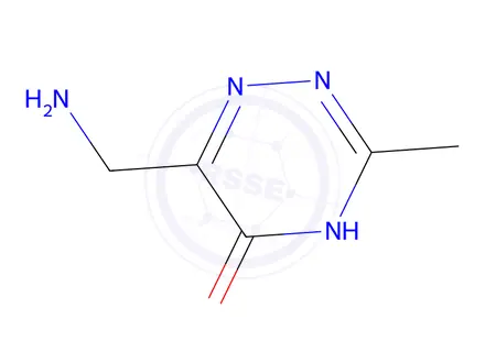 Chemical structure of 6-(Aminomethyl)-3-methyl-1,2,4-triazin-5(4H)-one