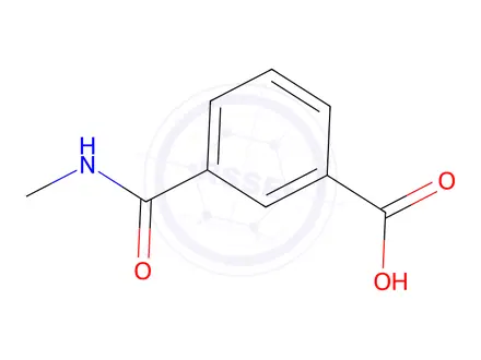 Chemical structure of 3-(methylcarbamoyl)benzoic acid