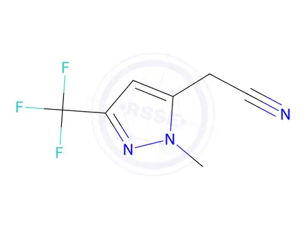 Chemical structure of [1-methyl-3-(trifluoromethyl)-1h-pyrazol-5-yl]acetonitrile