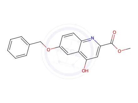 Chemical structure of 6-Benzyloxy-4-oxo-1,4-dihydro-quinoline-2-carboxylic Acid Methyl Ester