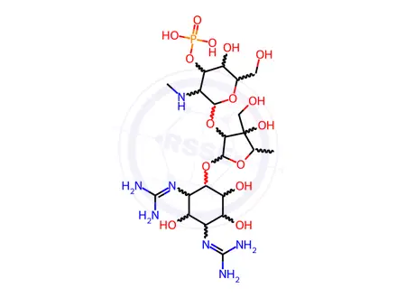 Chemical structure of 3''-phosphoryldihydrostreptomycin