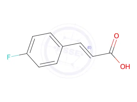 Chemical structure of 4-Fluorocinnamic acid