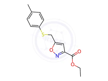 Chemical structure of Ethyl 5-((p-tolylthio)methyl)isoxazole-3-carboxylate