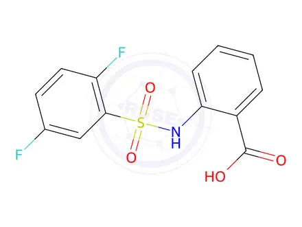 Chemical structure of 2-(2,5-Difluorobenzenesulfonamido)benzoic acid