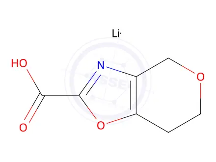 Chemical structure of 6,7-Dihydro-4H-pyrano[3,4-d]oxazole-2-carboxylic acid, lithium salt