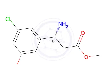 Chemical structure of Methyl (R)-3-amino-3-(3-chloro-5-methoxyphenyl)propanoate