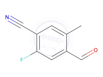 Chemical structure of 2-fluoro-4-formyl-5-methylbenzonitrile